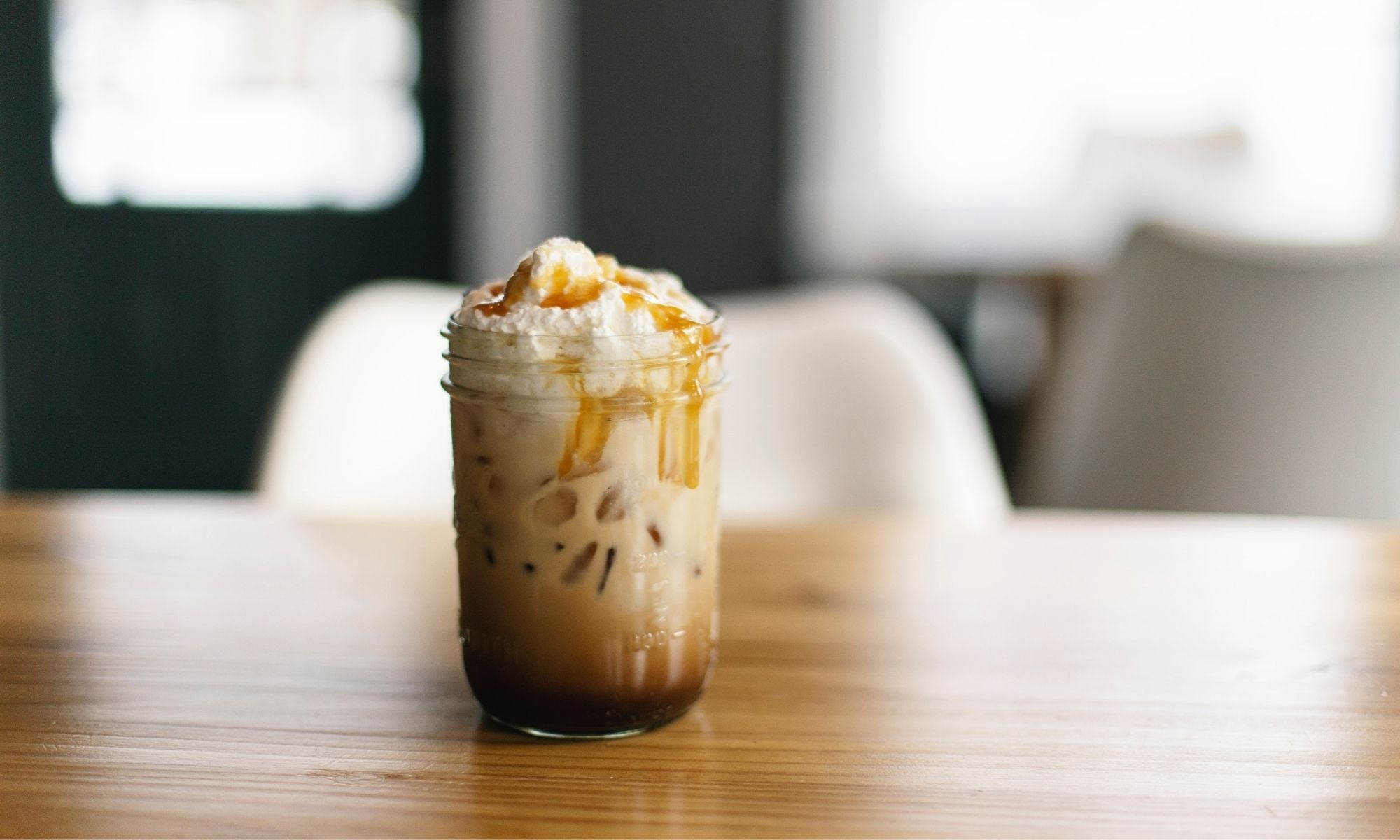 Vietnamese Iced Cold Brew Coffee with Whipped Cream and Caramel