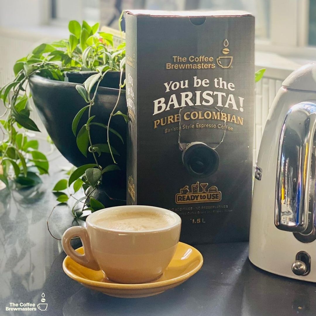 Level up your morning routine with You be the Barista espresso coffee. Pour shot and mix it with hot water and milk of your choice. We recommend 25ml per coffee.